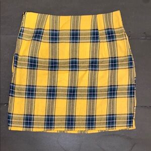 SHEIN Size 4 Yellow Mini Pencil Skirt for Casual Wear